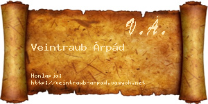 Veintraub Árpád névjegykártya